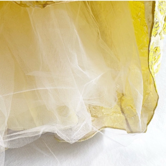 Mac Duggal Pineapple Yellow Full Length Ball Gown - Sz 4 - Picture 7 of 8